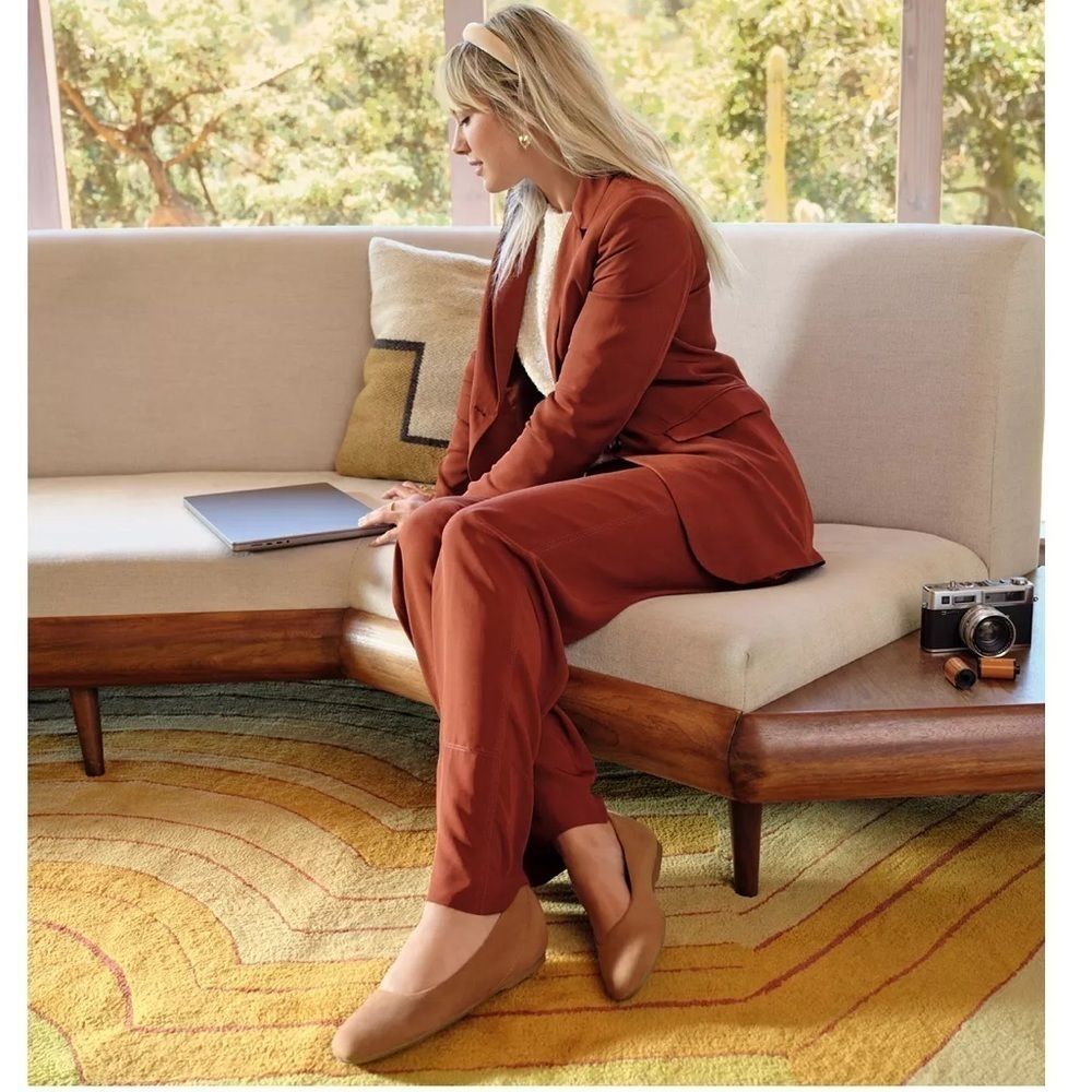 Dr. Scholl's Cognac Slip-On Leather Flats